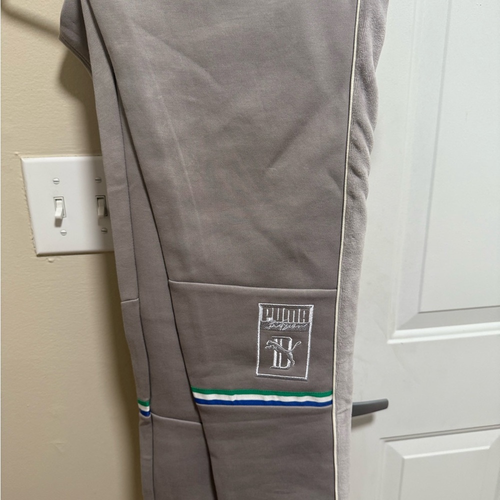 Puma Gray Sweatpants with Modern Tapered Design